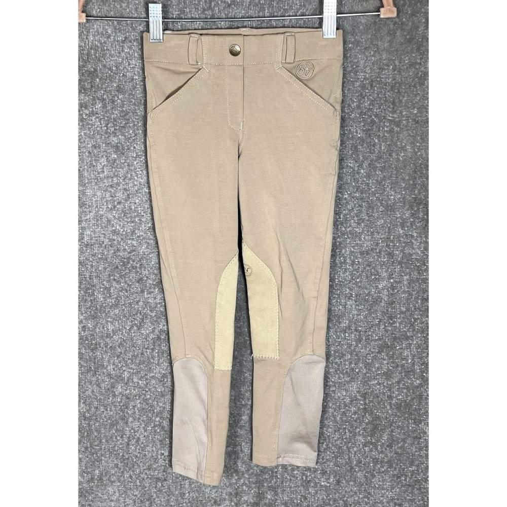 Ovation Equestrian OV Lauren Girls Sz XS 6 Breeches Riding Pants Stretch Pockets